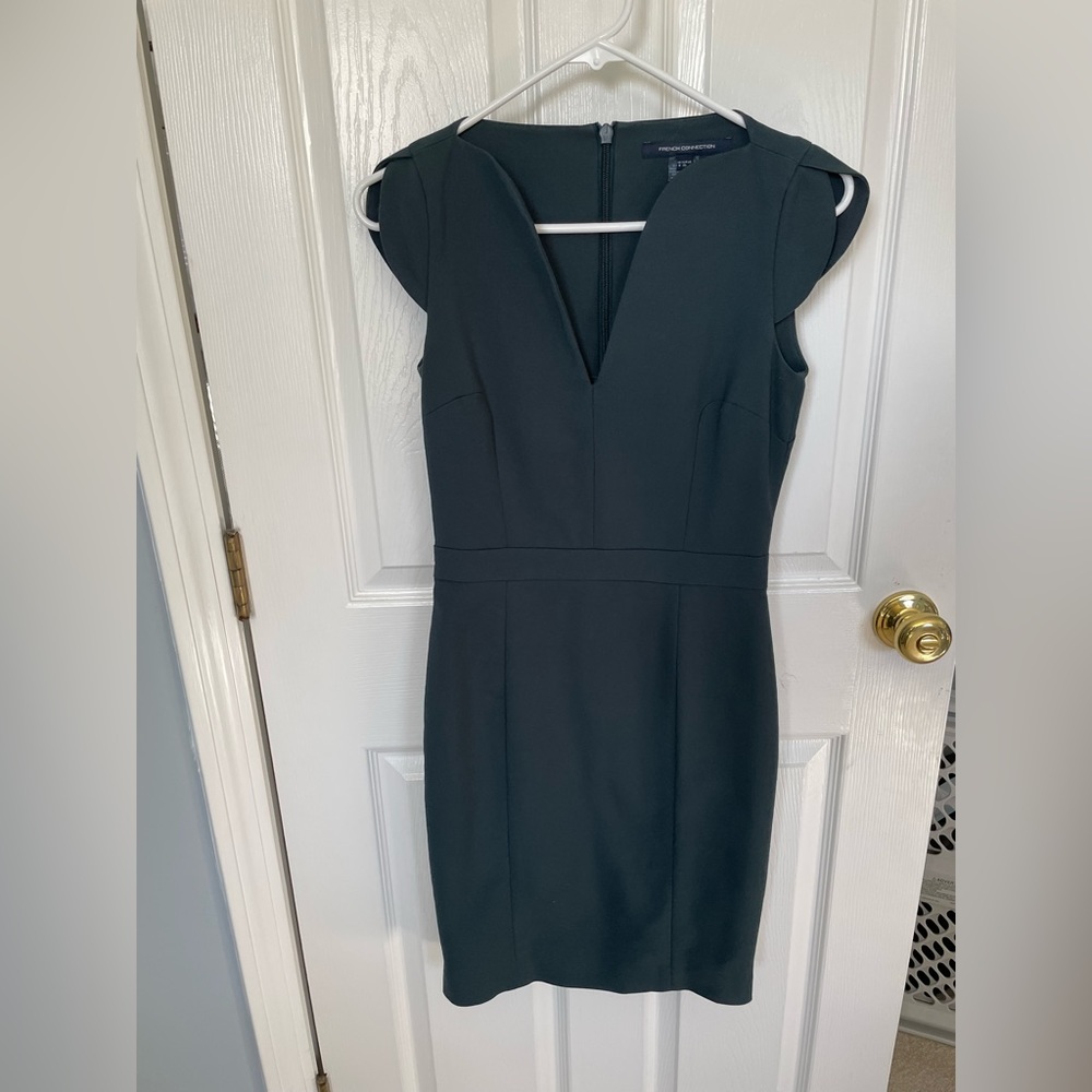 French Connection Lolo Sheath Dress Color Pine